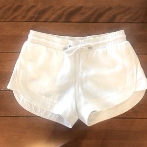 Athleta white Cabo linen shorts